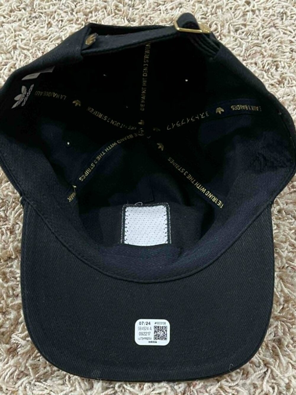 Adidas Unisex 5-Panel Limited Strapback Cap Hat Black Gold Metallic JJ9390 OS - Picture 11 of 13